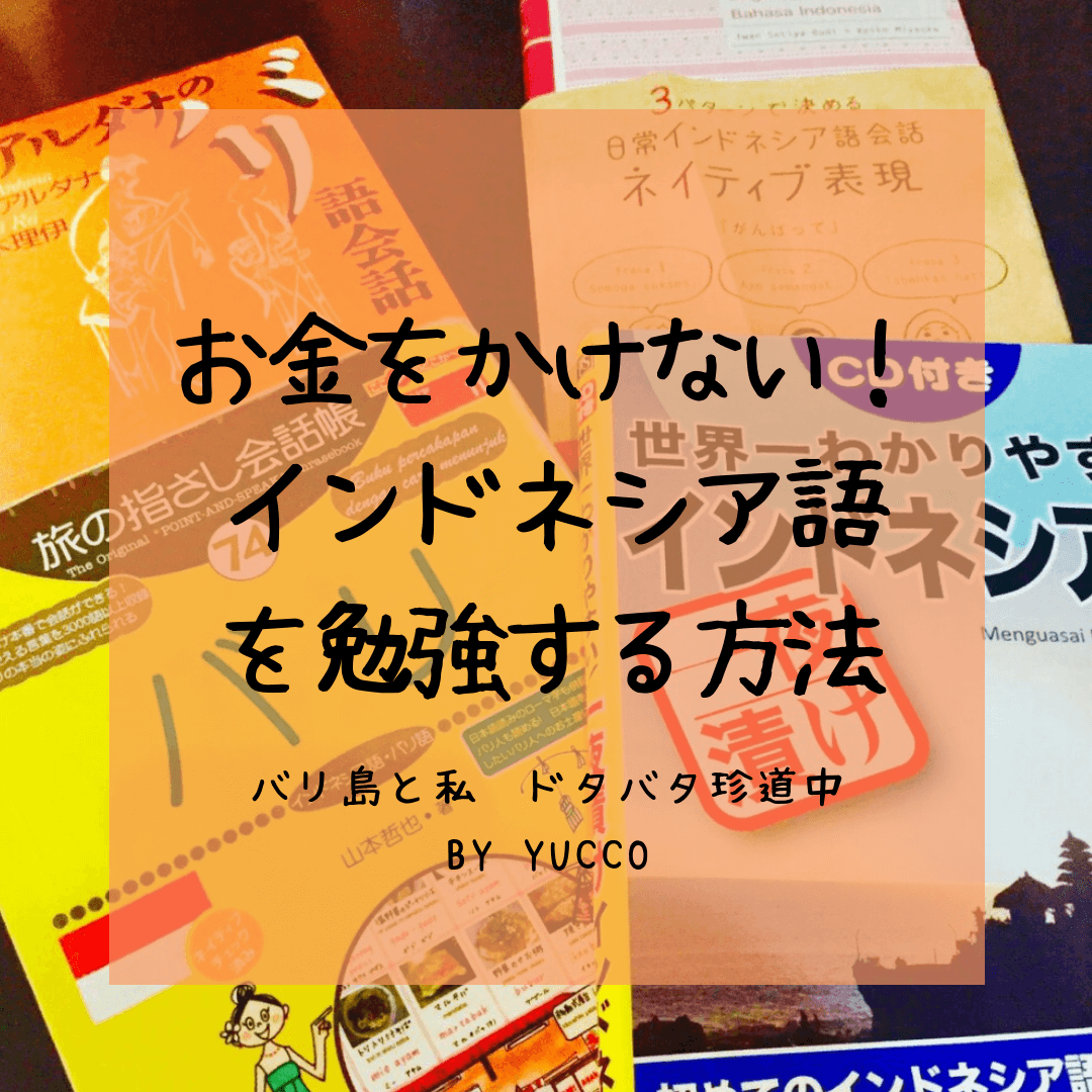 お金をかけない！インドネシア語を勉強する方法 | バリ島と私 ドタバタ